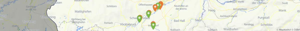 Map view for Pharmacies emergency services nearby Lambach (Wels  (Land), Oberösterreich)